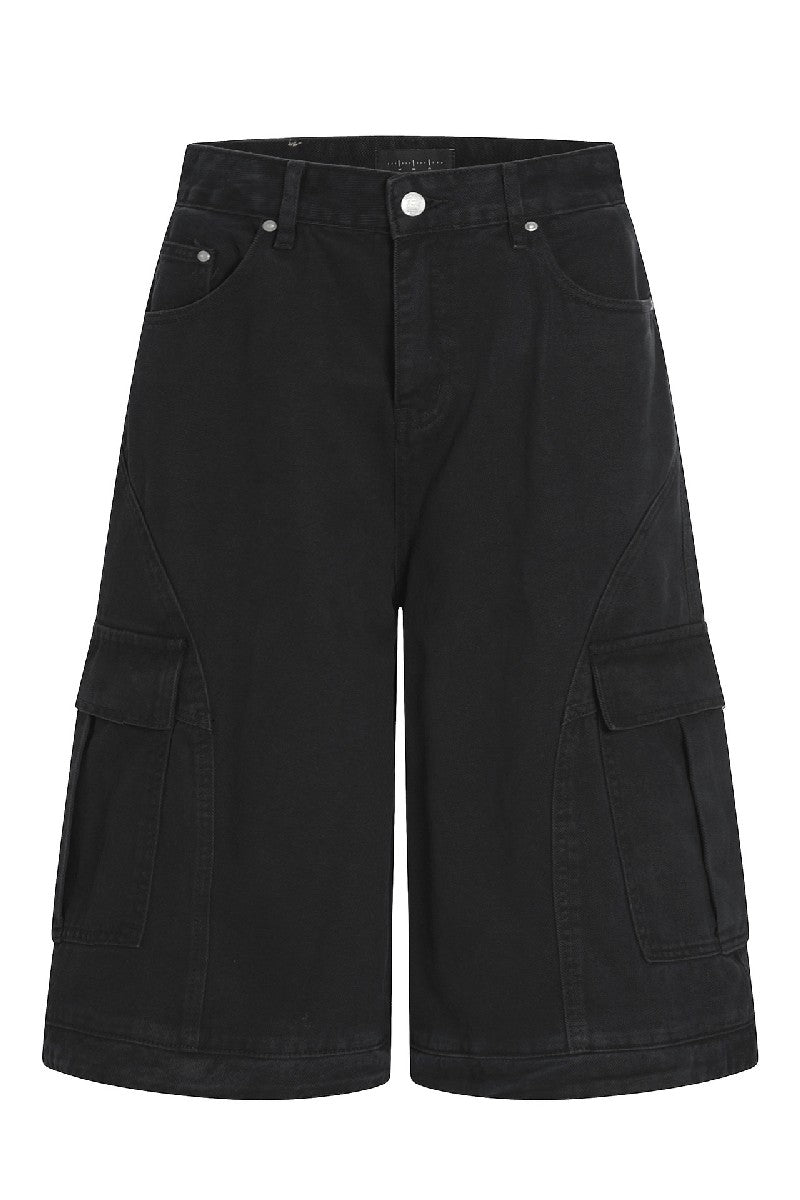 Faded Multi Pocket Crop Shorts