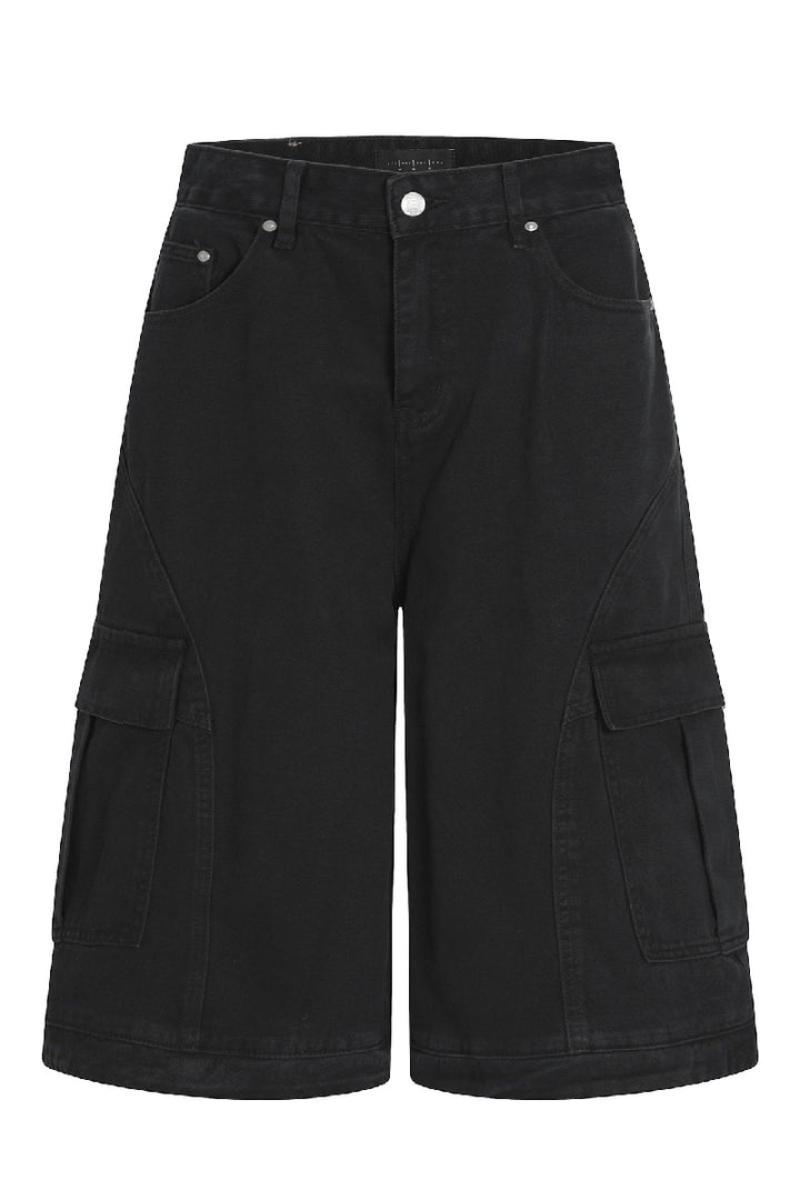 Faded Multi Pocket Crop Shorts