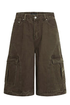 Faded Multi Pocket Crop Shorts