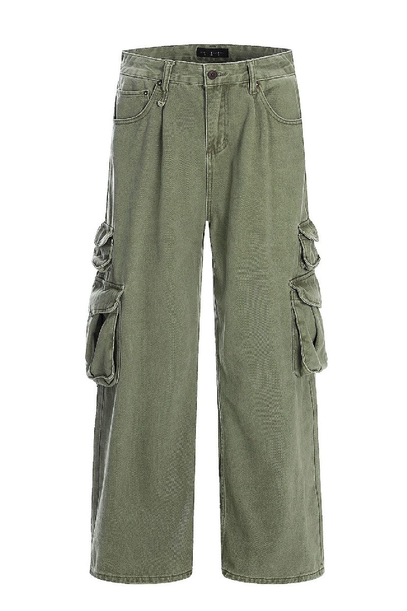 Flared Pocket Work Trousers