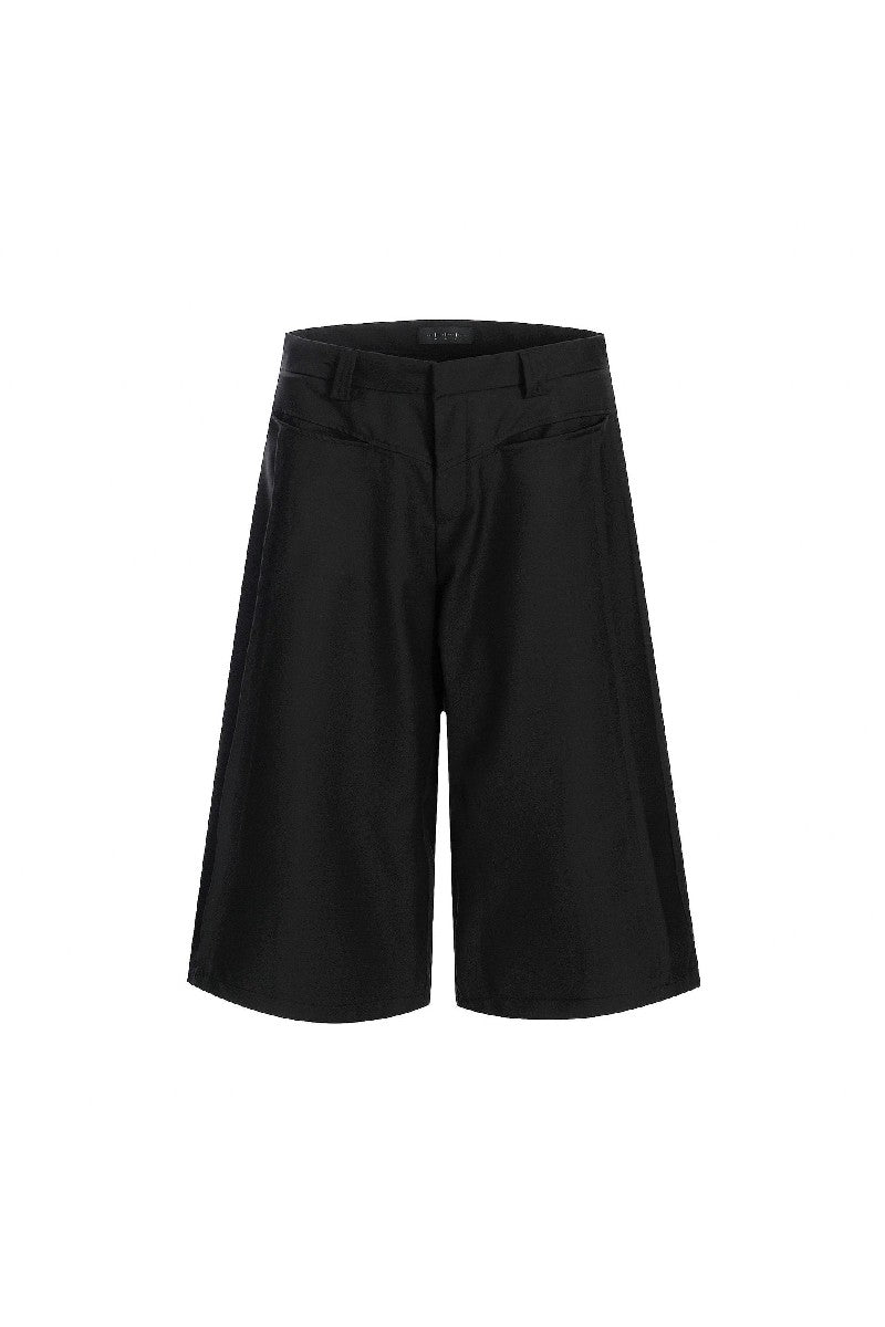 Solid Color Blade Cargo Shorts