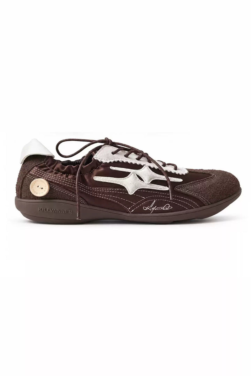 Mixed Material Retro Trainers - product view