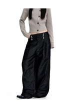 Napoleon Button Wide Leg Jeans