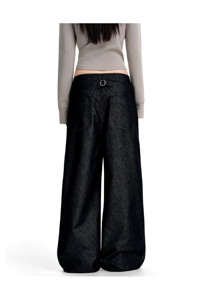 Napoleon Button Wide Leg Jeans