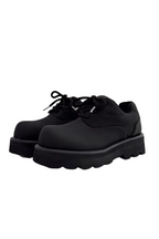 Matte Black Platform Derby Shoes