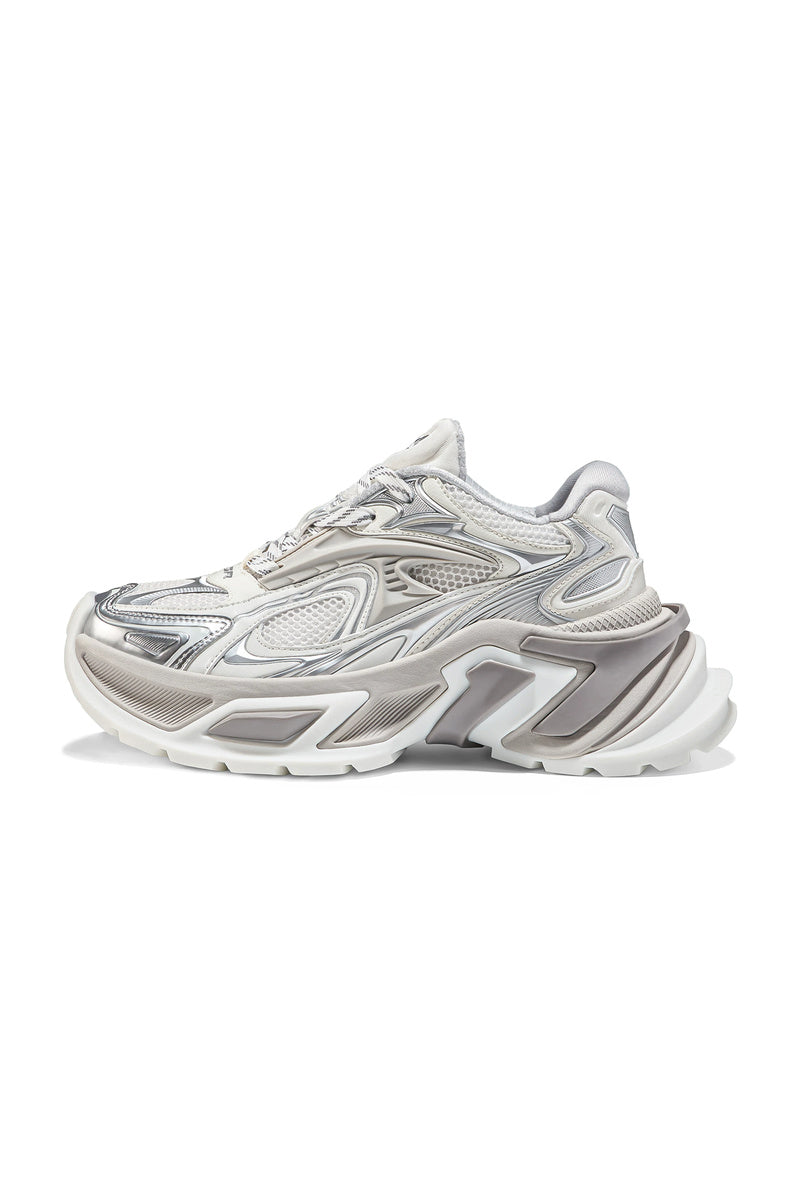 Chunky Platform Dad Sneakers - Satin White