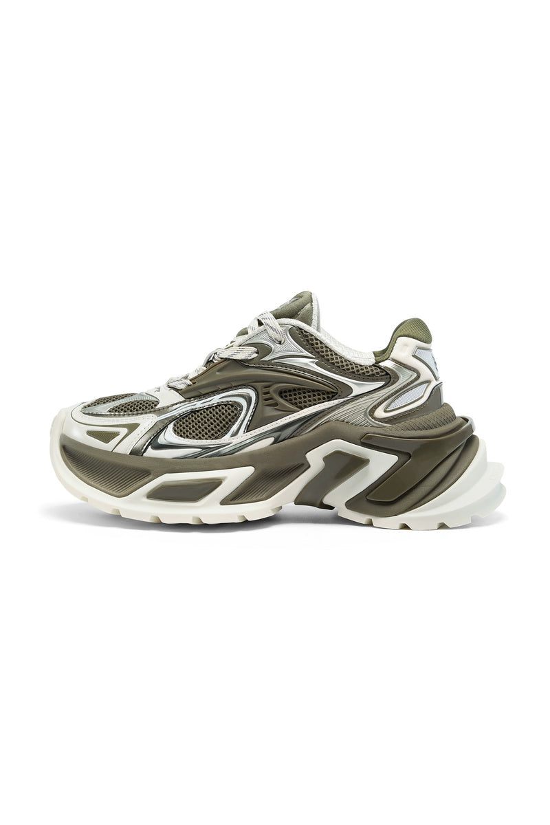 Chunky Platform Dad Sneakers - Moss Green