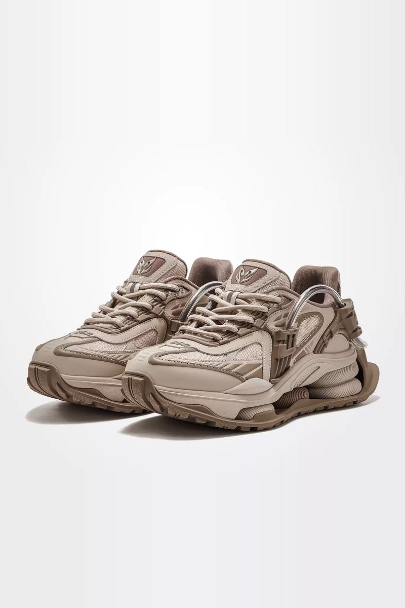 Mesh Chunky Running Sneakers - diagonal pair