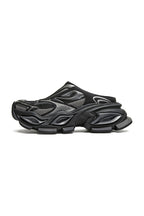 Platform Closed Toe Mules - Black