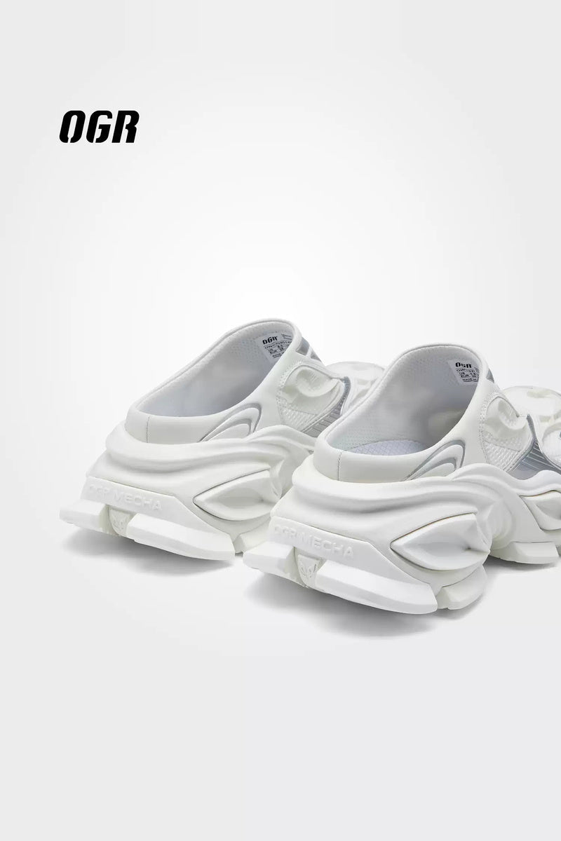 Platform Closed Toe Mules - product view