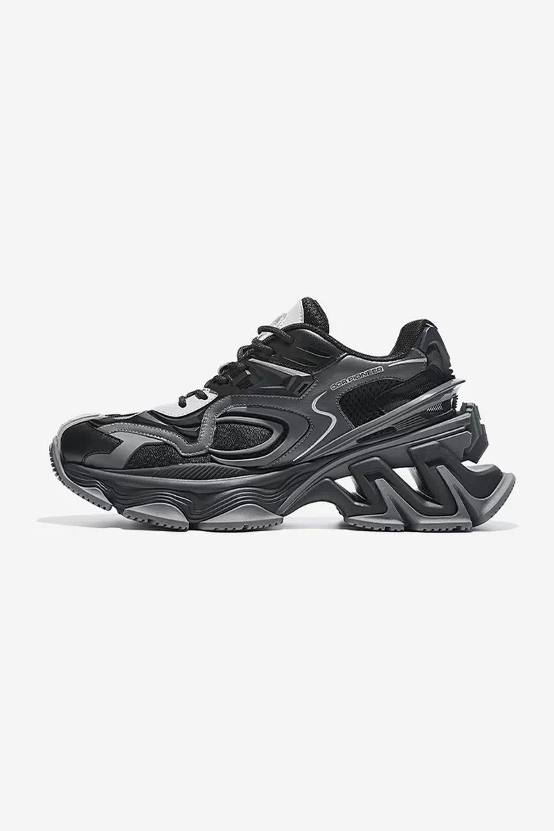 Mecha Platform Running Sneakers - Black