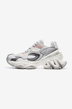 Mecha Platform Running Sneakers - Gray / Pink