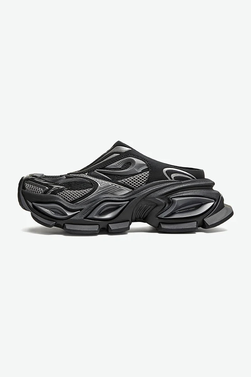 Chunky Retro Dad Sneakers - Black Mule