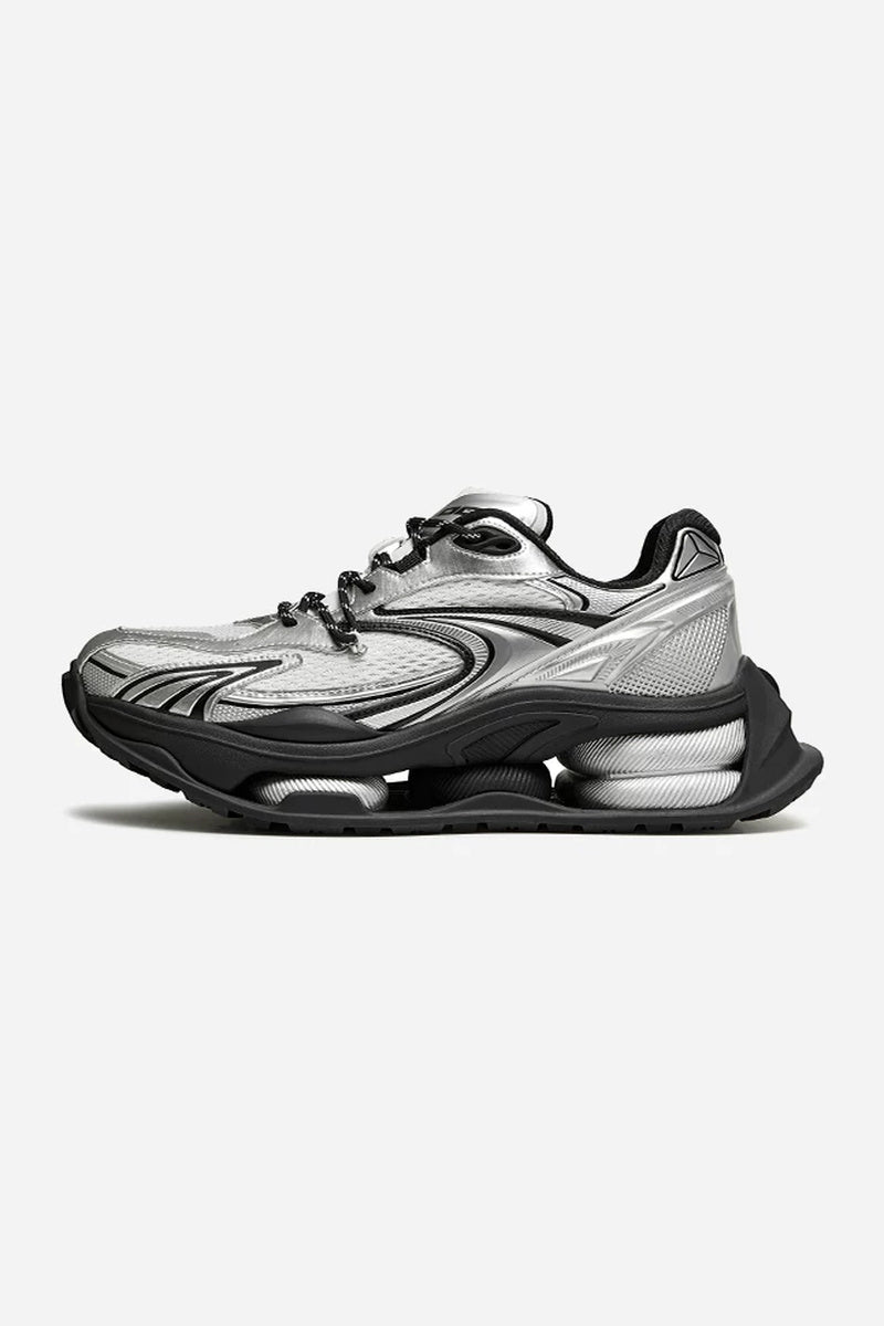 Cyber Mecha Chunky Sneakers - Silver