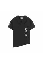 Zip Collar Printed Polo Shirt