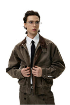 Oversized Pocket Faux Suede Jacket