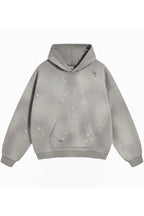 Distressed Paint-Splatter Hoodie