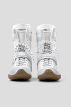 Panelled Leather Boxing Boots - White - view 5