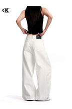 Panelled Wide Leg Jeans back view