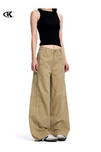 Panelled Wide Leg Jeans worn view