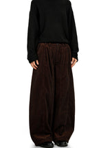 Pleated Corduroy Barrel Pants – view 3
