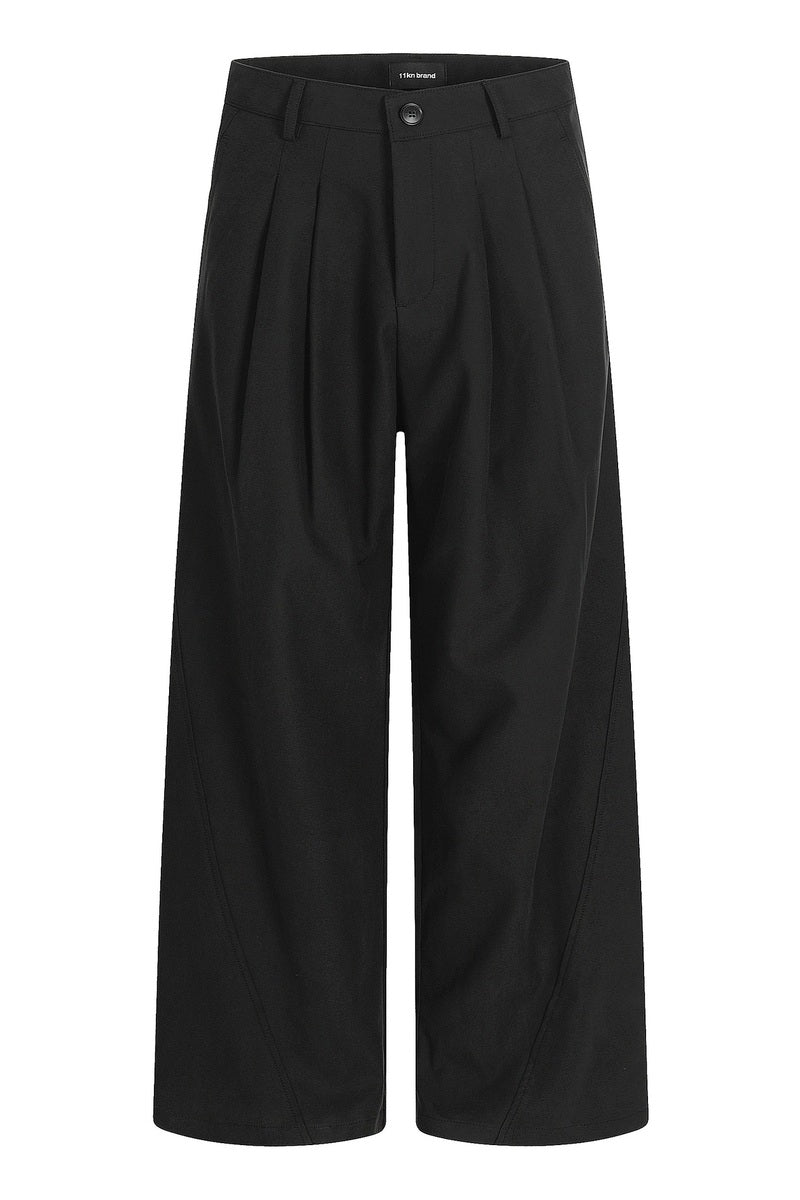 Pleated Lyocell Wide Leg Trousers