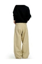 Pleated Lyocell Wide Leg Trousers