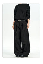 Pleated Lyocell Wide Leg Trousers