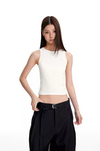 Ribbed Racerback Tank Top - Off White
