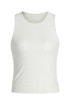 Ribbed Racerback Tank Top - White Heather