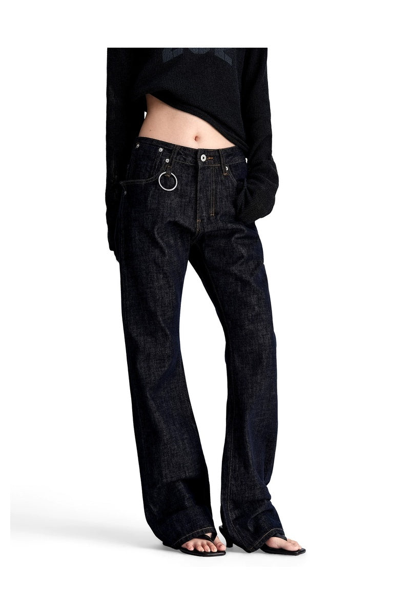 Ring Detail Bootcut Jeans