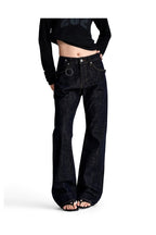 Ring Detail Bootcut Jeans