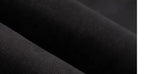 Riveted Panel Cargo Pants — Black, fabric close-up