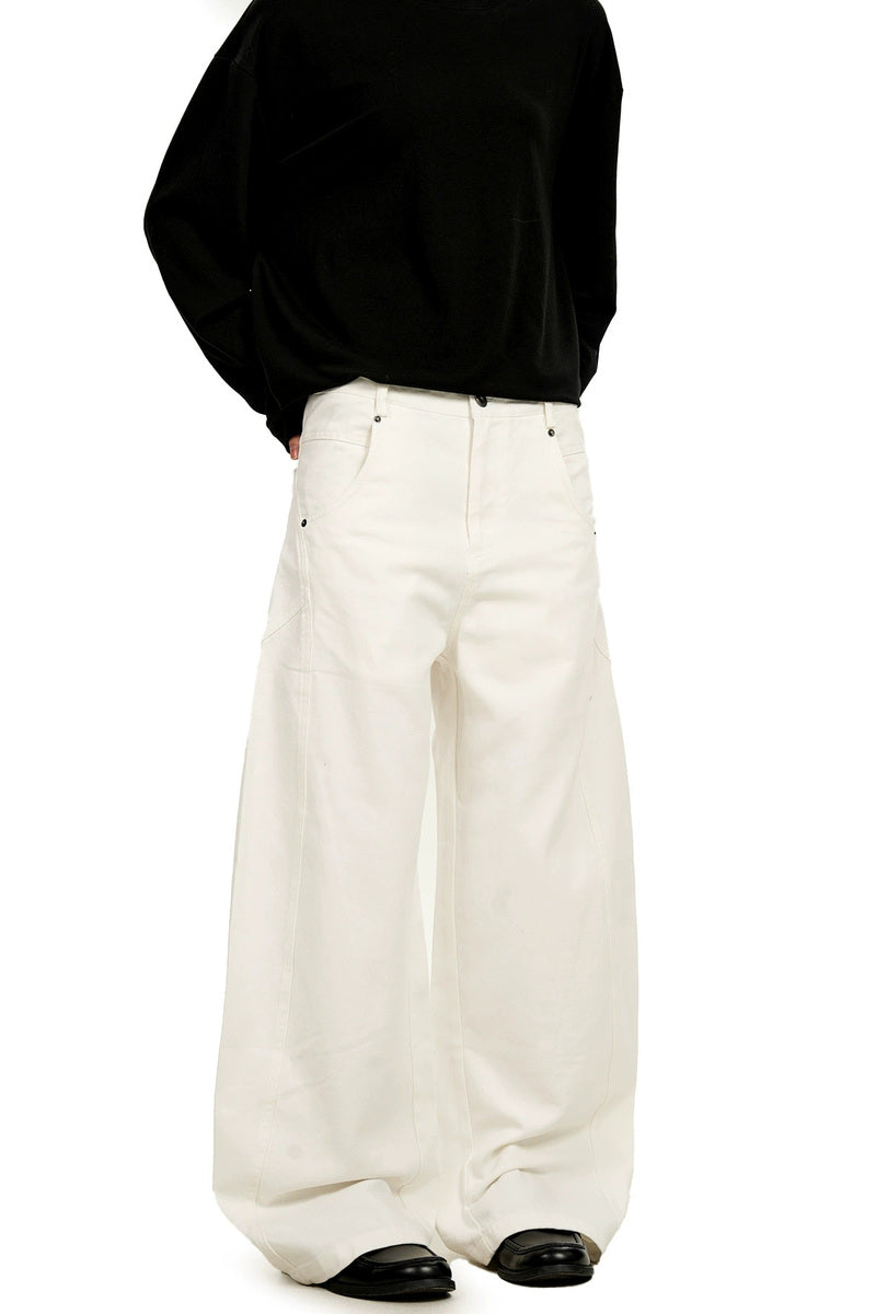 Sculpted Cotton Barrel Pants – view 3