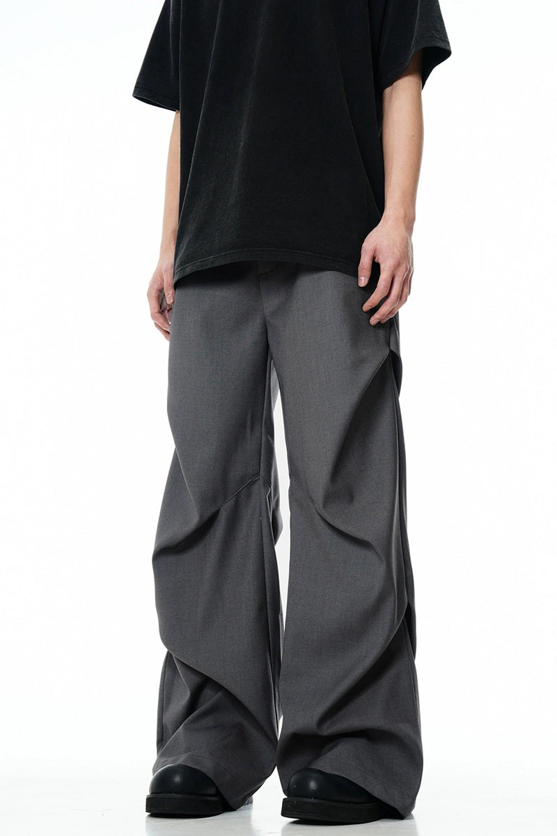 Sculptural Pleated Drape Trousers – view 1
