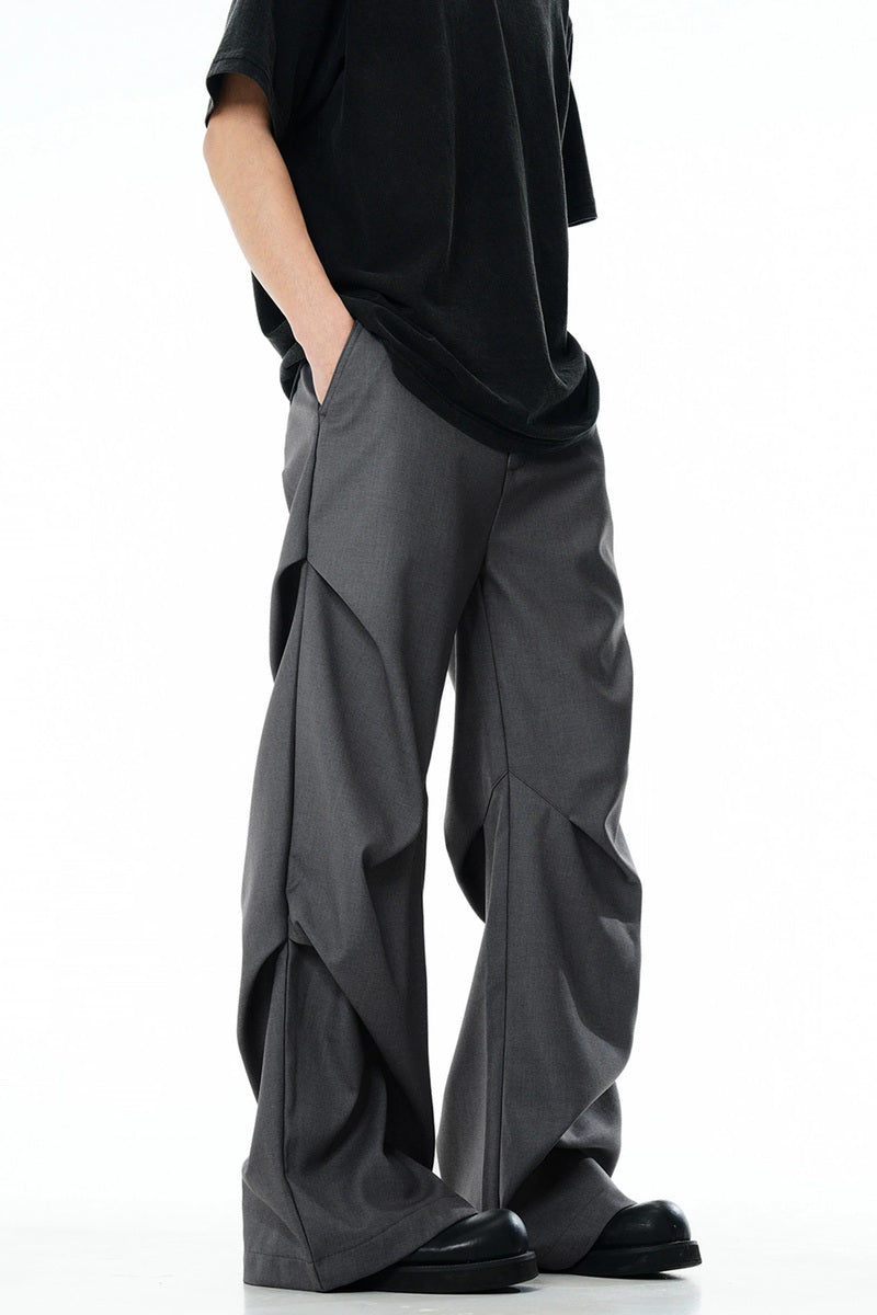 Sculptural Pleated Drape Trousers – view 2
