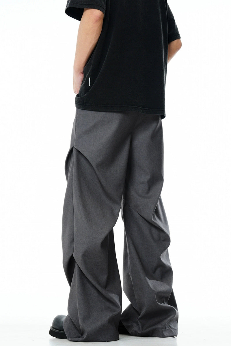 Sculptural Pleated Drape Trousers – view 3