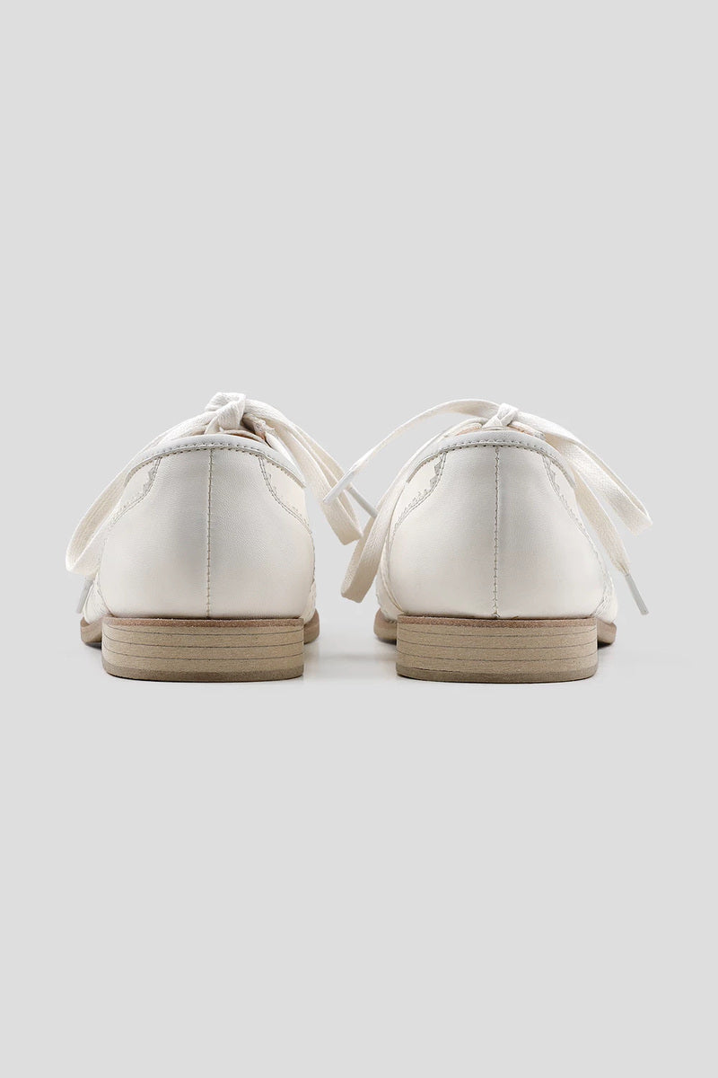 Sheepskin Lace Up Trainers - White - view 3