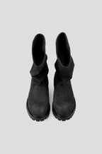 Slouchy Leather Pull On Boots - Black - view 5