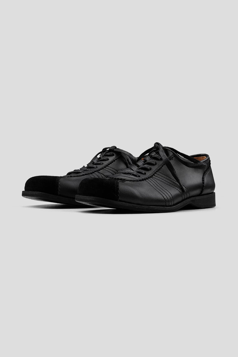 Soft Sheepskin Panel Trainers - Black - view 2