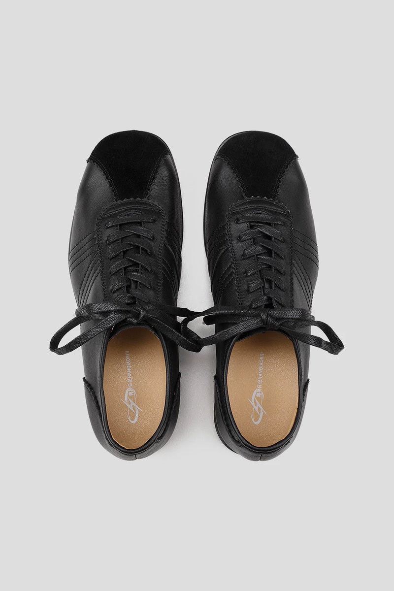 Soft Sheepskin Panel Trainers - Black - view 5