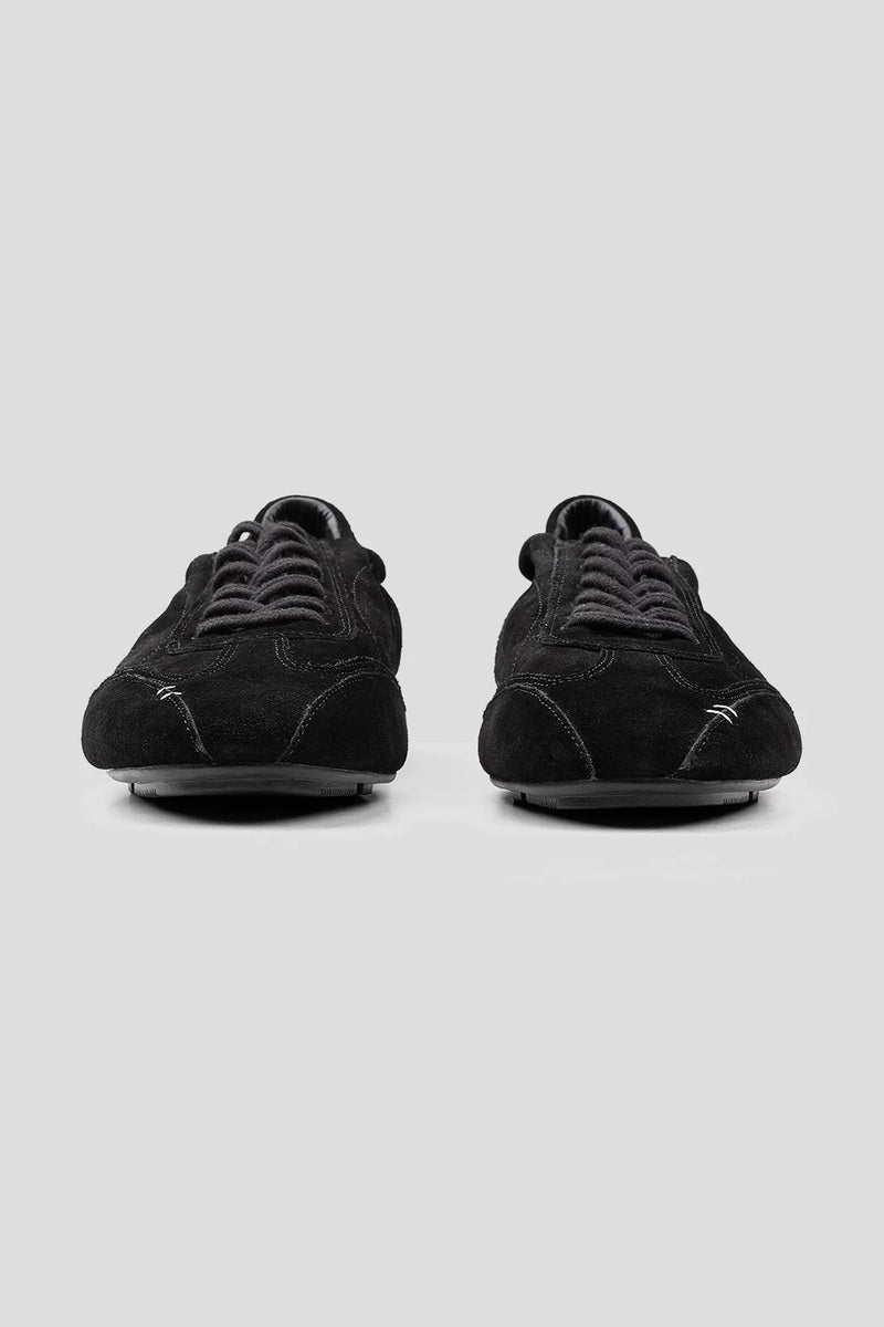 Soft Suede Panel Trainers - Black - view 2