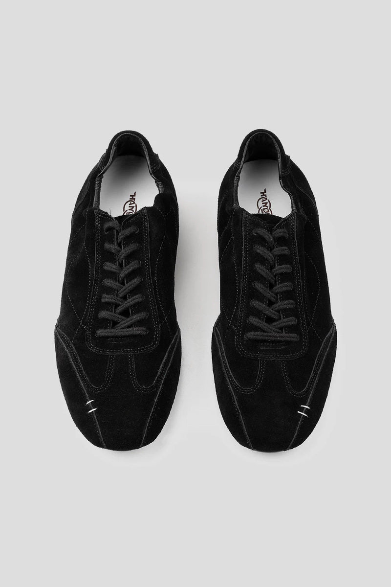 Soft Suede Panel Trainers - Black - view 5
