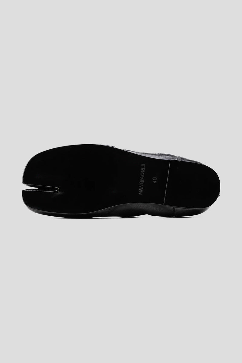 Split Toe Horsehide Sneakers - Black - view 4