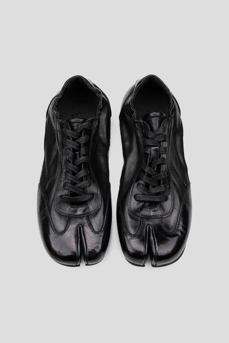 Split Toe Horsehide Sneakers - Black - view 5