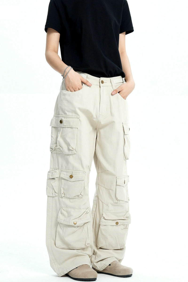 Stacked Multi Pocket Cargo Pants – view 1