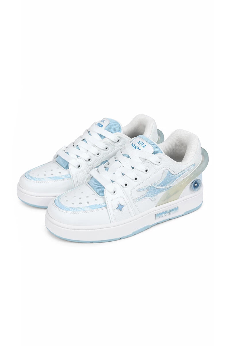 Star Panel Low Top Sneakers - front three-quarter view
