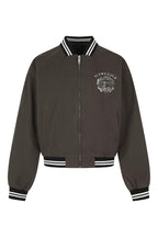 Striped Trim Varsity Jacket