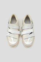 Triple Strap Leather Sneakers - White - view 5