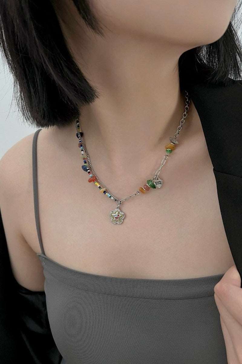 Colorful Beads Star Necklace